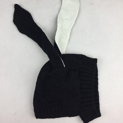Knitted baby hat for toddlers adorable rabbit long ear hat