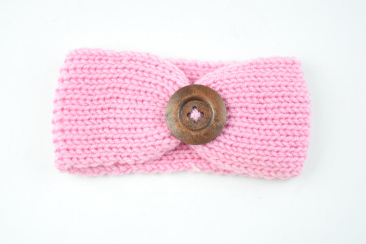 Baby wool headband handwoven hair accessory