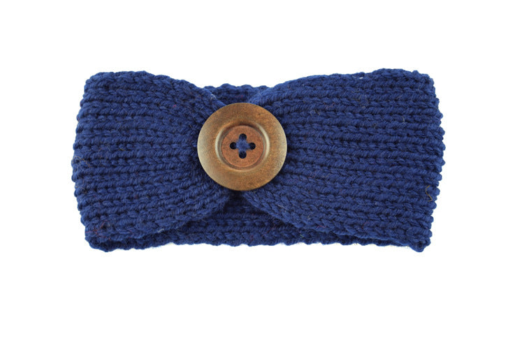 Baby wool headband handwoven hair accessory