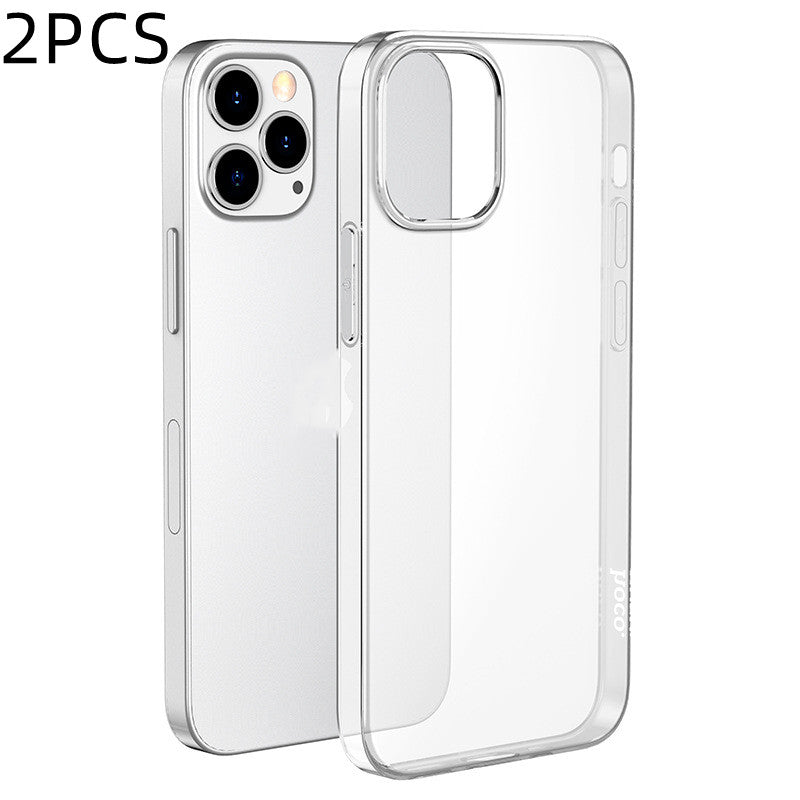 Transparent mobile phone case made of high-purity