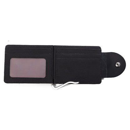 Fashionable short men's wallet made of PU leather