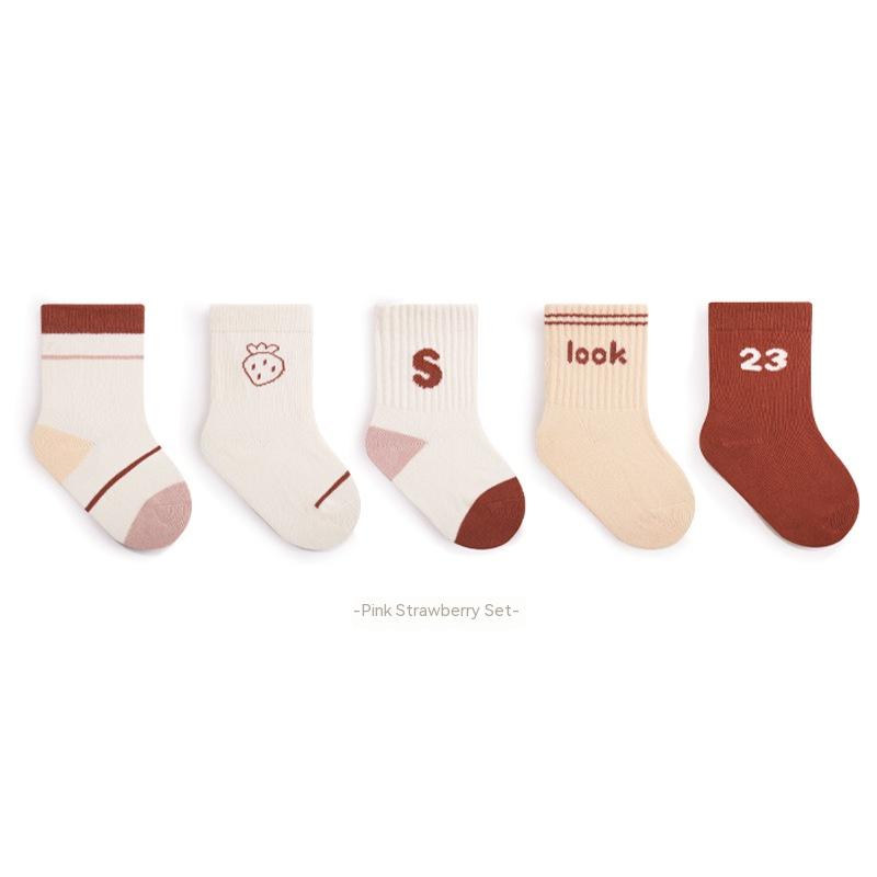 Handgefertigte Baby-Schlauchsocken ohne Knochen in reinen Farben