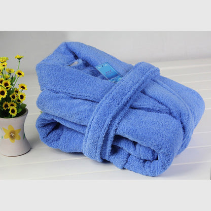 Cotton Bathrobe Nightgown Terry Cloth Pajamas Bathrobe for Couples for Adults