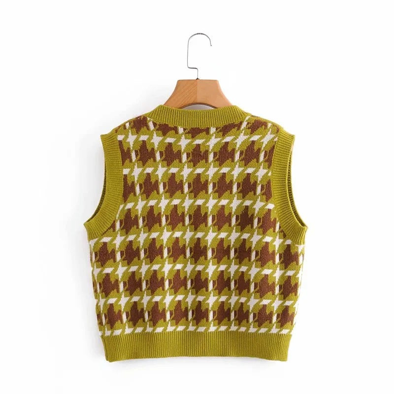 knitted vest vest