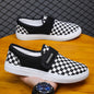 Men's canvas flat shoes casual sneakers with velcro