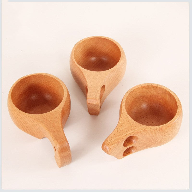 Beech wood cup coffee cup Finland Kuksa wooden cup