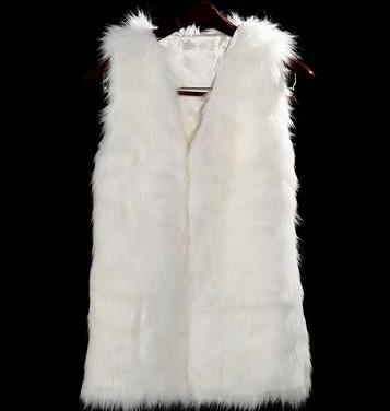 Faux fox fur vest warm vest for women