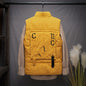 Embroidered Cotton Vest Men Winter Men New Stand Collar Cotton Vest Cotton Workwear