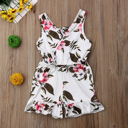 Sommer Mädchen Baby Mädchen Blumen Outfits Kleidung