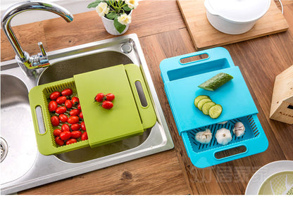 Multifunction Kitchen Chopping Blocks Sink Drain Basket Cutting Board Vegetable Meat Tools Kitchen Accessories Chopping Board 
