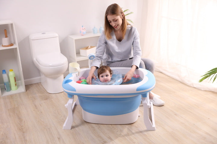 Baby folding bath large can sit in a thick bathtub