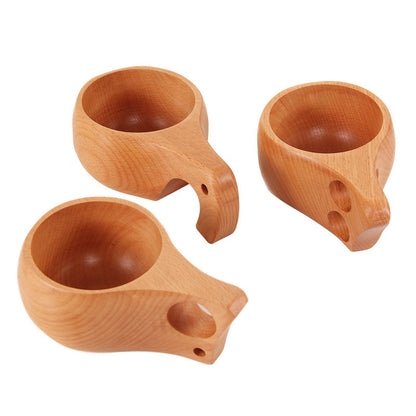 Beech wood cup coffee cup Finland Kuksa wooden cup