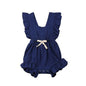 Baby dress with lotus leaf lace sleeves and bow