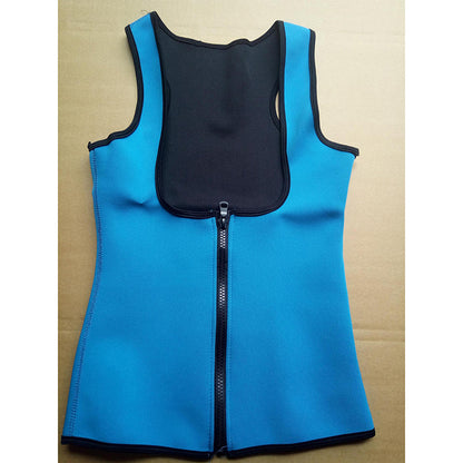 Women's Zip Up Sports Waist Cincher with Moisture Wicking Vest