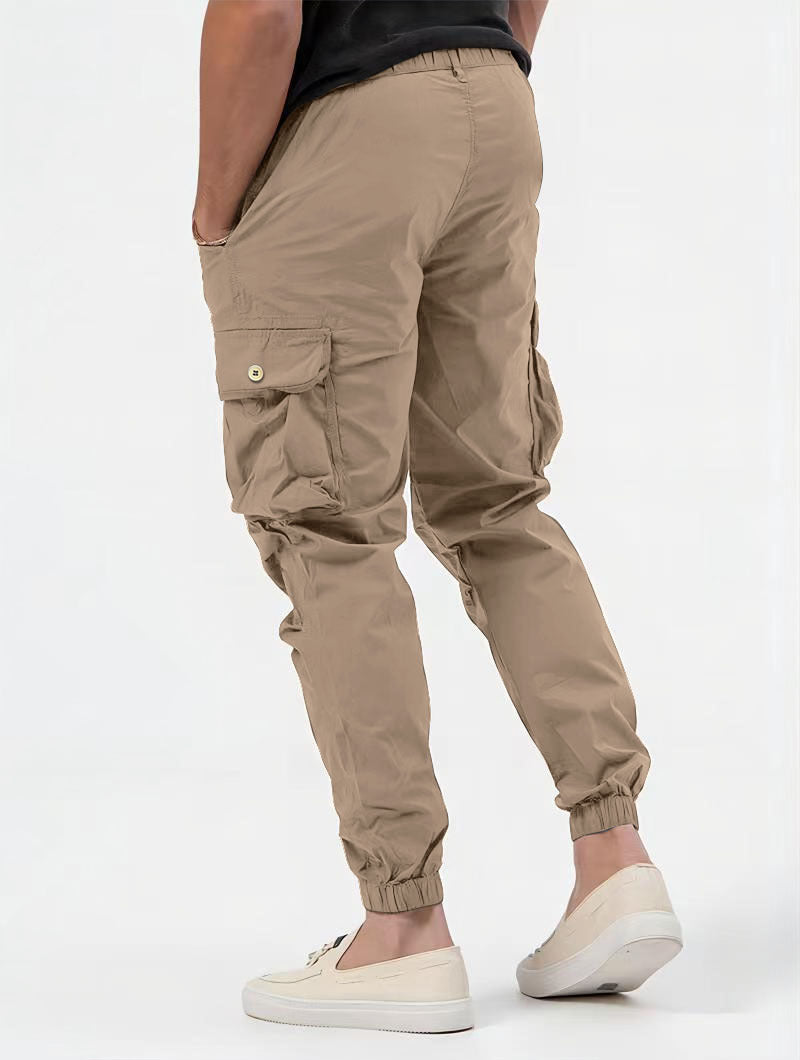 Men's three-dimensional pocket woven cargo pants