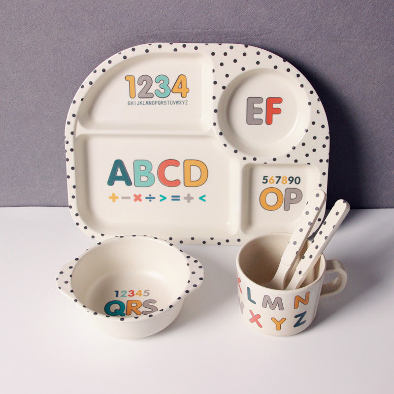 Children's tableware made of bamboo fibre