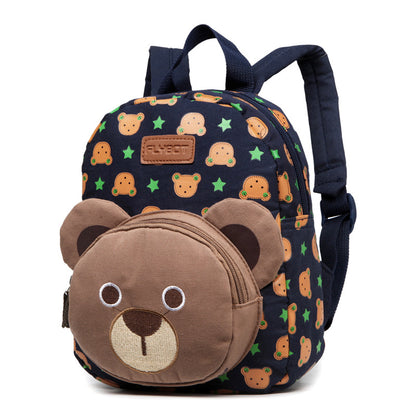 Customized children school bag canvas rabbit bear baby cartoon package