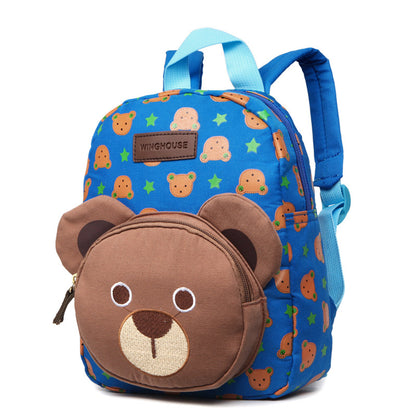 Customized children school bag canvas rabbit bear baby cartoon package