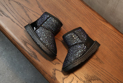 Children's snow boots with sequins