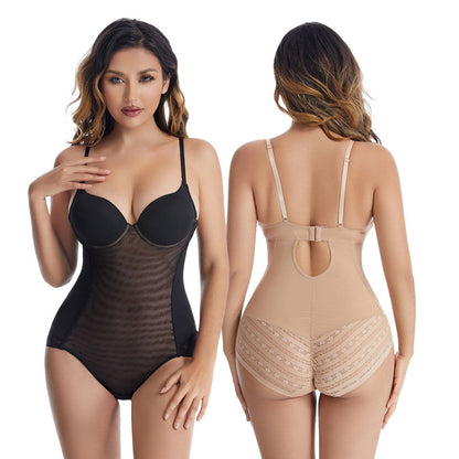 One-piece underwire bra for shaping