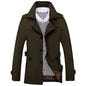 Men's fashionable casual solid color trench coat