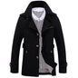 Men's fashionable casual solid color trench coat