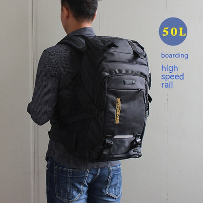 50L outdoor travel luggage backpack with large capacity and double shoulder