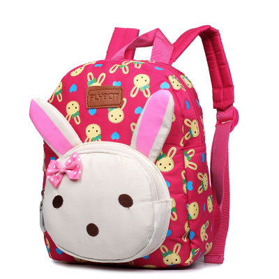 Customized children school bag canvas rabbit bear baby cartoon package