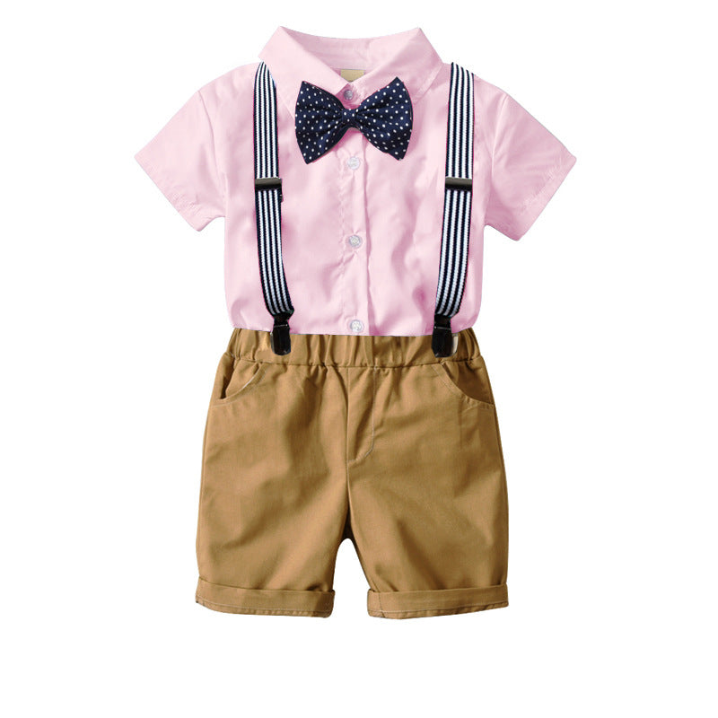 Boys shirt suit with bow tie