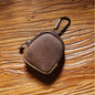 Small cowhide leather wallet with zipper