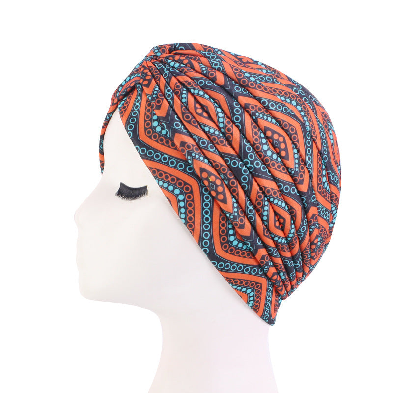 Women Fashion Hijab Cross Indian Hat