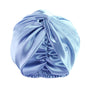 Seamless double layer silk cross sleep cap