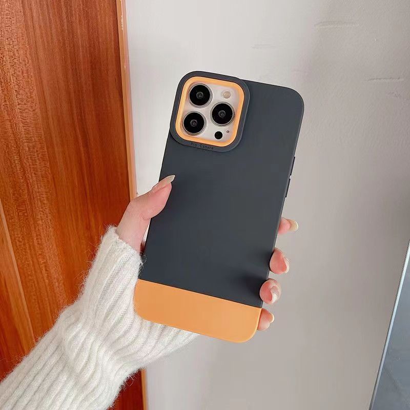 Simple color contrast phone cases for men and women