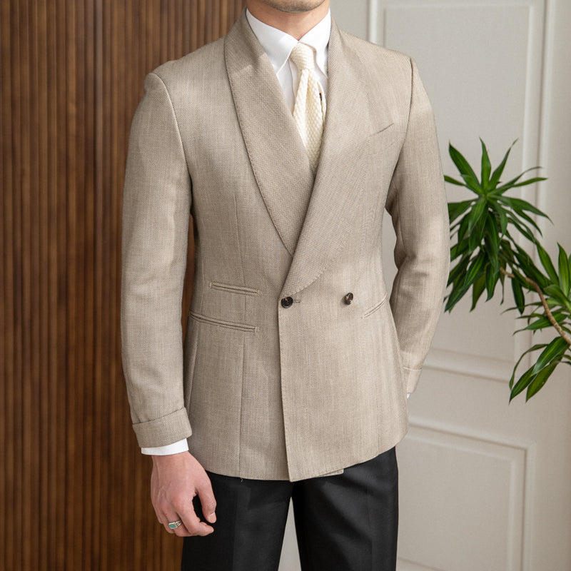 Double Breasted Tuxedo Suit Jacket for Men