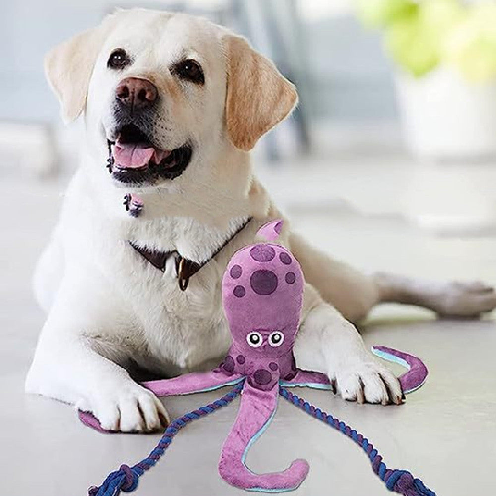 Sounding Plush Octopus Cleaning Jaw Toy