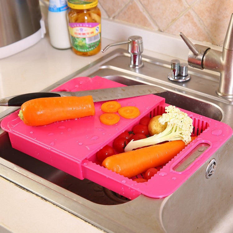 Multifunction Kitchen Chopping Blocks Sink Drain Basket Cutting Board Vegetable Meat Tools Kitchen Accessories Chopping Board 