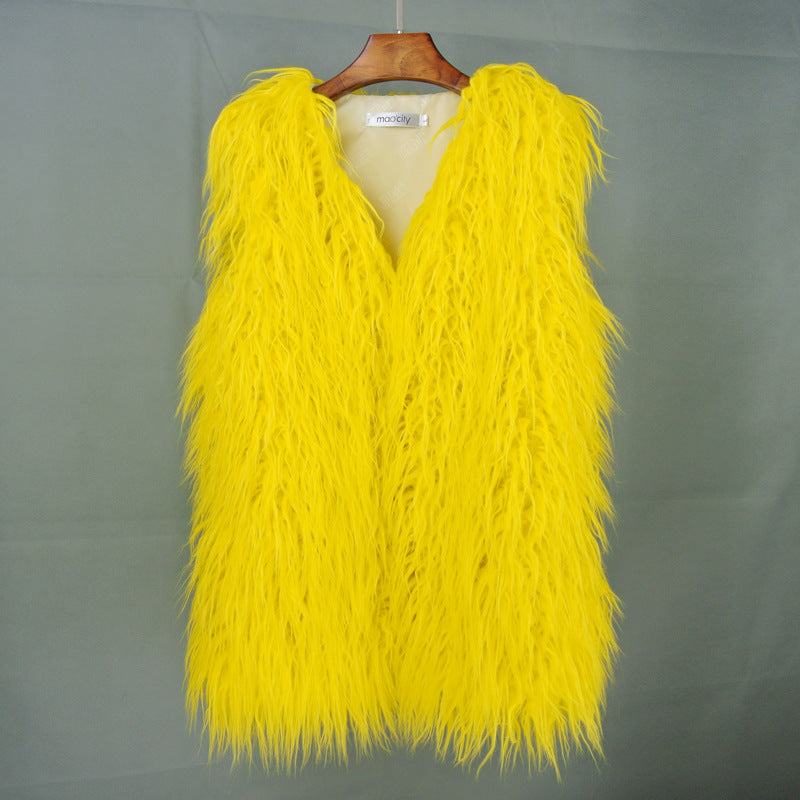 Warm vest women's vest coat medium length