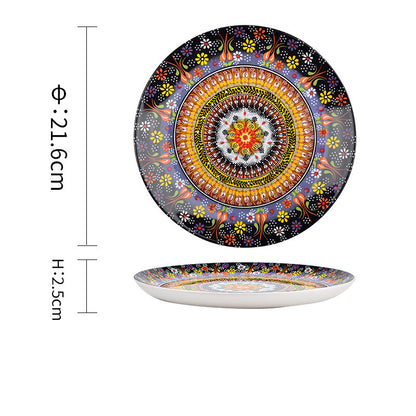 Underglaze ceramic tableware Bohemian household tableware