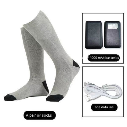 Men's and women's thermal socks with USB thermostat and electric heating