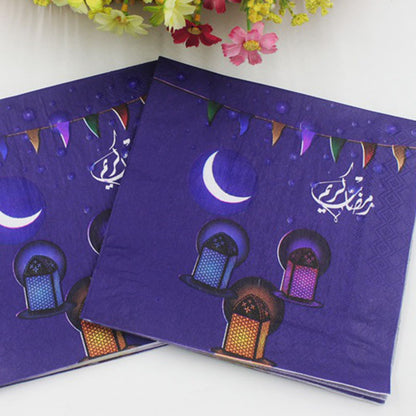 Ramadan Color Disposable Print Napkins