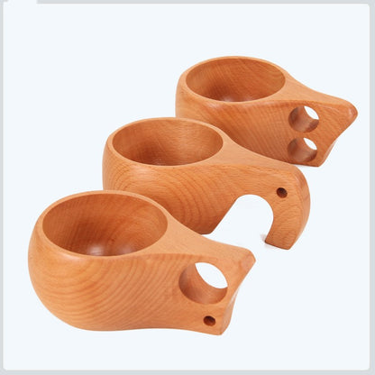 Beech wood cup coffee cup Finland Kuksa wooden cup