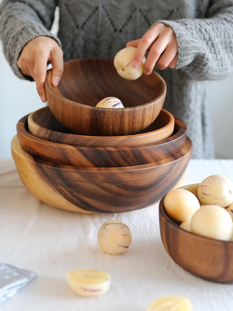 Acacia wood bowl Holz Gescher