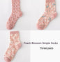 Korean version flower three-dimensional long spring and autumn socks