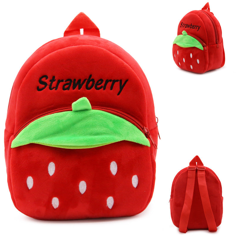 Kids Baby Backpack Boy Strawberry Kindergarten