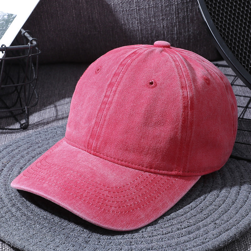 Washed baseball caps for men and women outdoor distressed sun hats simple caps