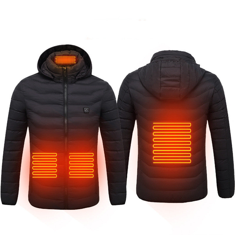 New Heated Jacket Coat USB Electric Jacket Cotton Coat Heating Thermal Clothing Heating Vest Men's Clothing Winter