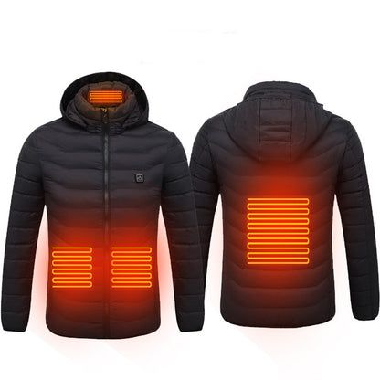 Neue Beheizte Jacke Mantel USB Elektrische Jacke Baumwolle Mantel Heizung Thermische Kleidung Heizung Weste männer Kleidung Winter