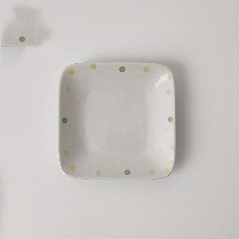 Keramik-Teller-Set kleiner Frühstücksteller Dessertteller Geschmacksteller ovaler Teller