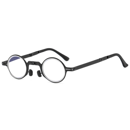 Foldable portable hyperopia glasses reading glasses with metal frame