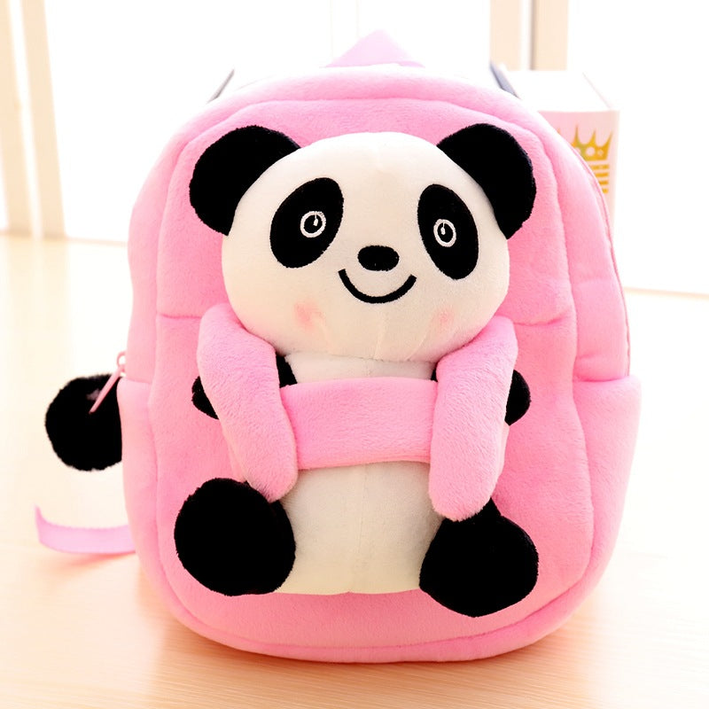 Cartoon Panda Plush School Bag for Kids